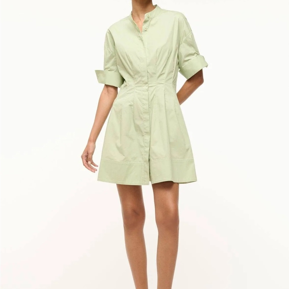 STAUD Mini Lorenza Dress - Pale Jade NEW WITH TAGS